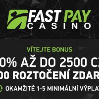 Akce! V kasinu fastpay-bonus 2500 korun a 100 freespins
